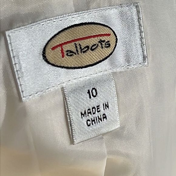 Talbots off white double button blazer size 10 - Picture 5 of 8